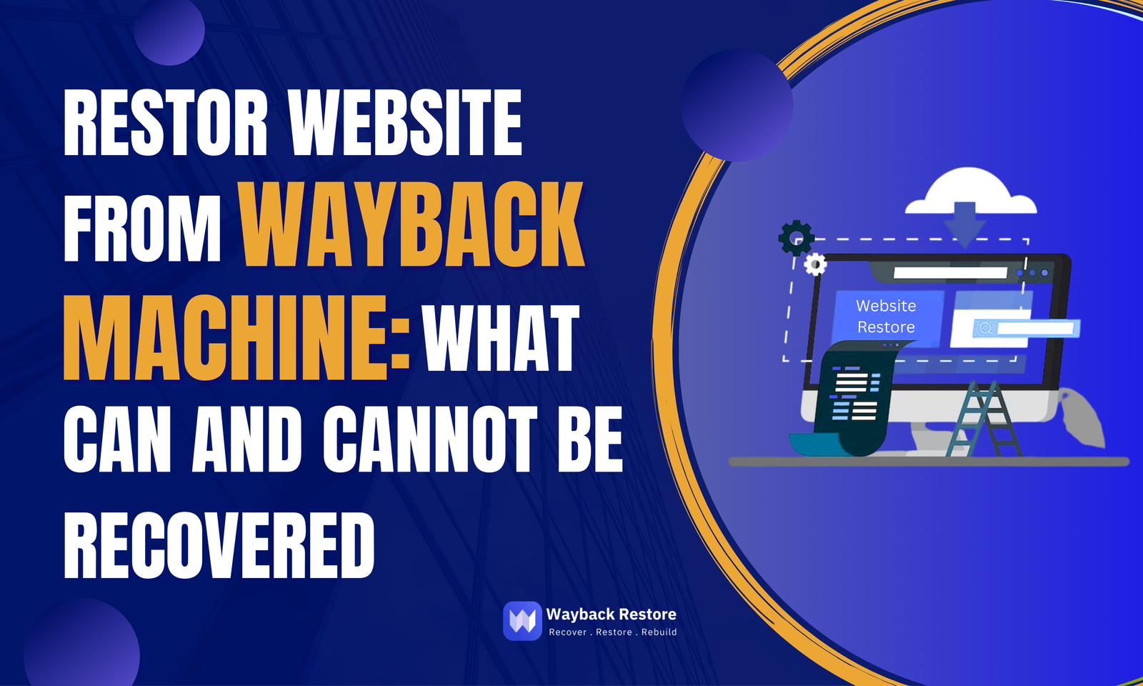 Restore website from Wayback Machine archives